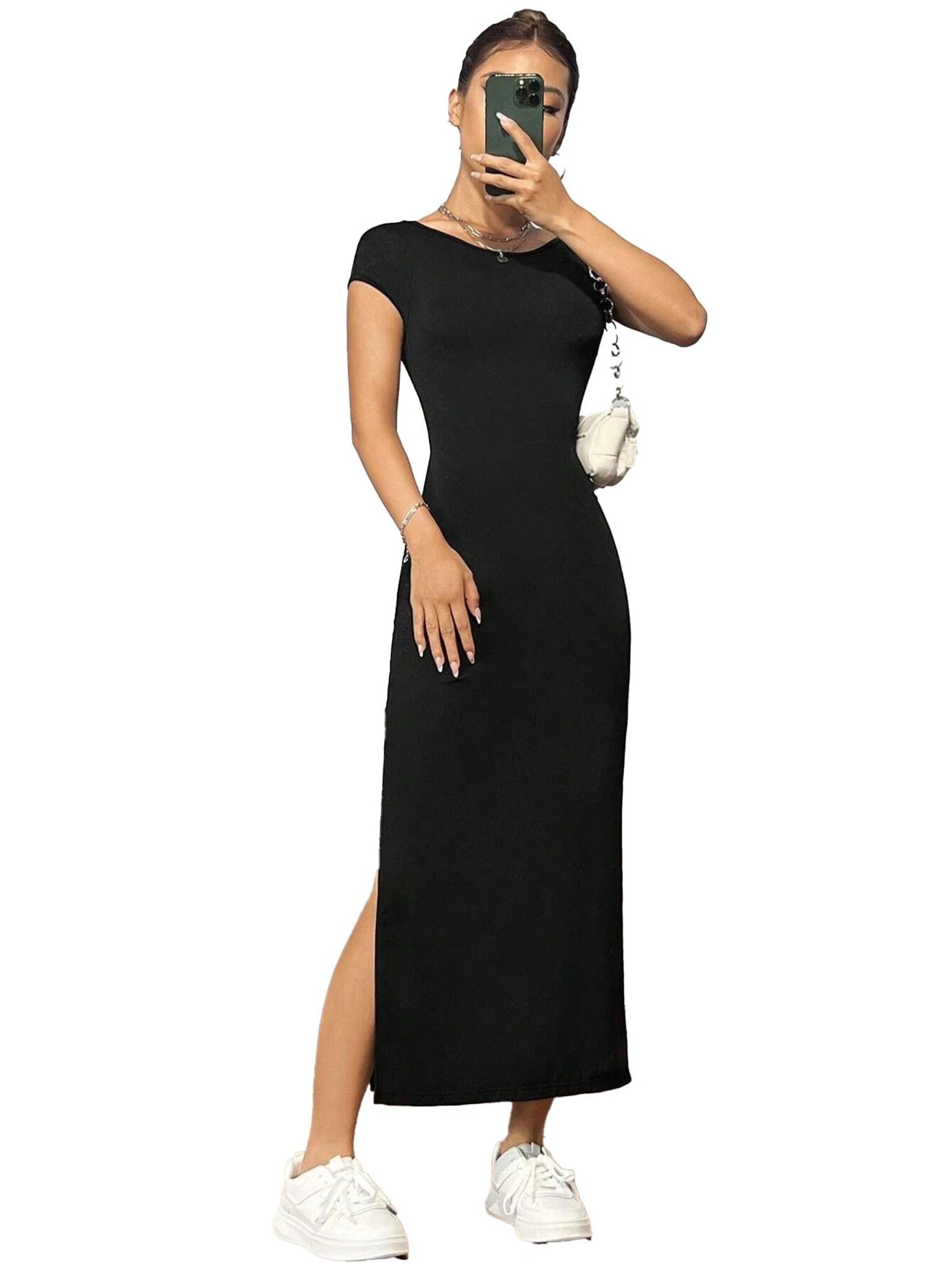 KoJooin Kleid 'Sommerkleid für Damen,Kleid Strandurlaub'‌‌‌ in Schwarz: Vorderseite