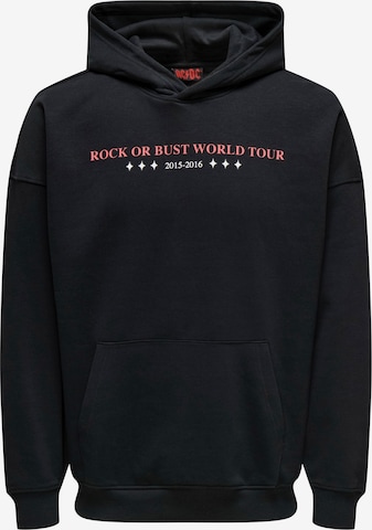 Only & Sons Collegepaita 'ONSACDC' värissä musta: etupuoli