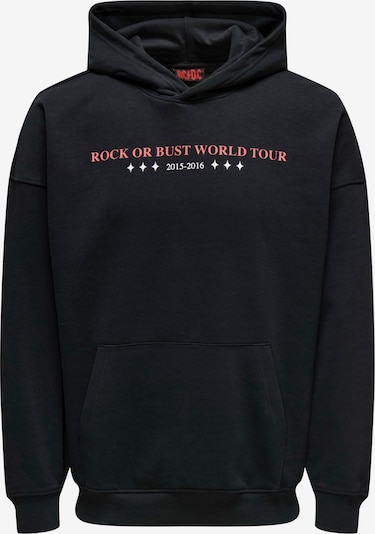 Megztinis be užsegimo 'ONSACDC' iš Only & Sons, spalva – raudona / juoda / balta, Prekių apžvalga