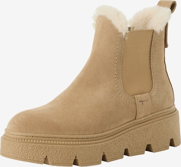 Chelsea Boots Tamaris en beige : devant