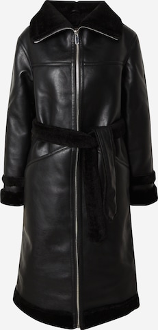 River Island Winter Coat in Black: front