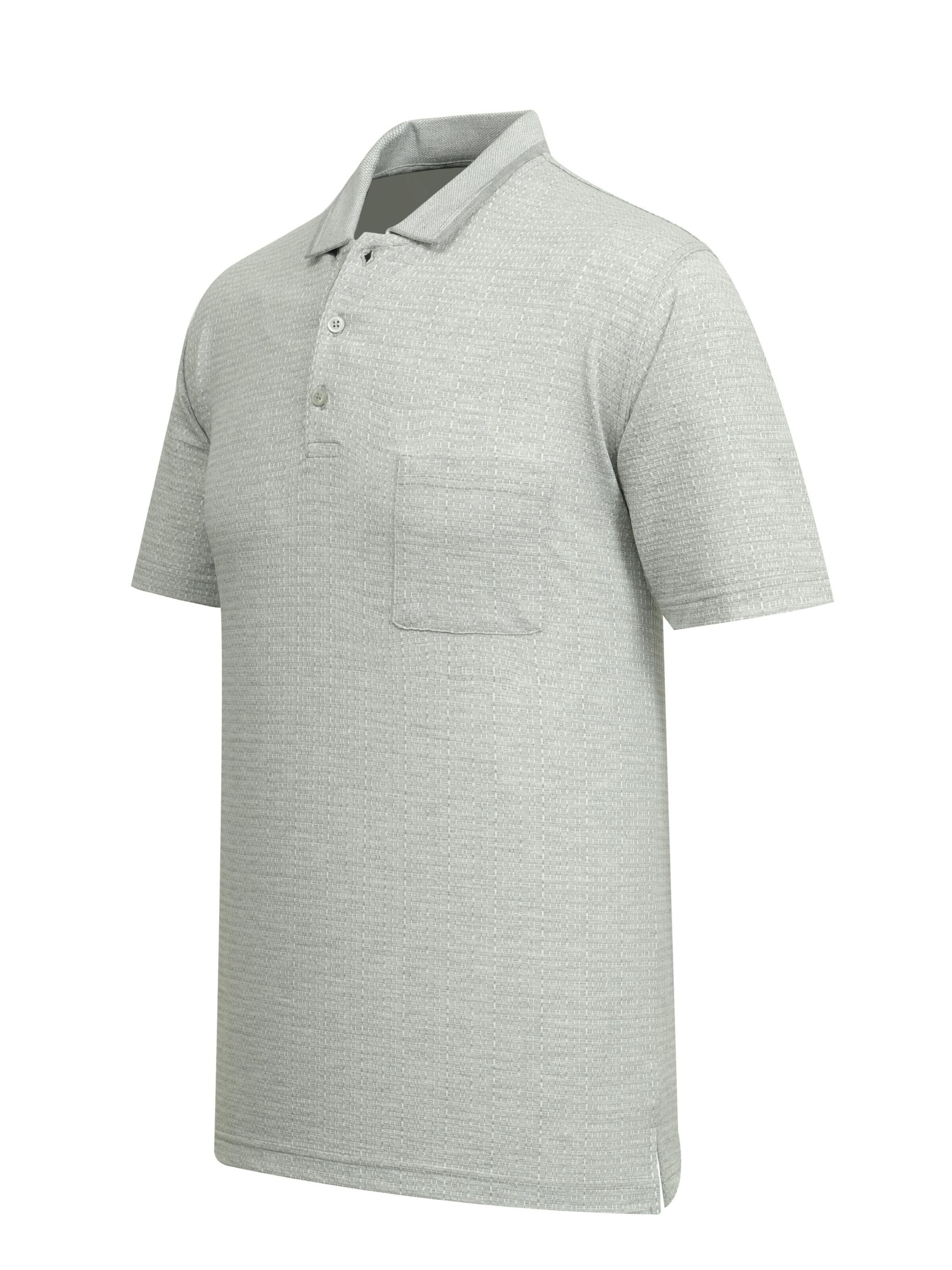 Cizgi Triko Shirt‌‌ in Grau
