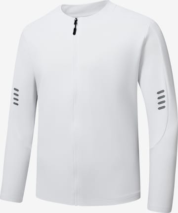 Youthup Athletic Cardigan in White: front