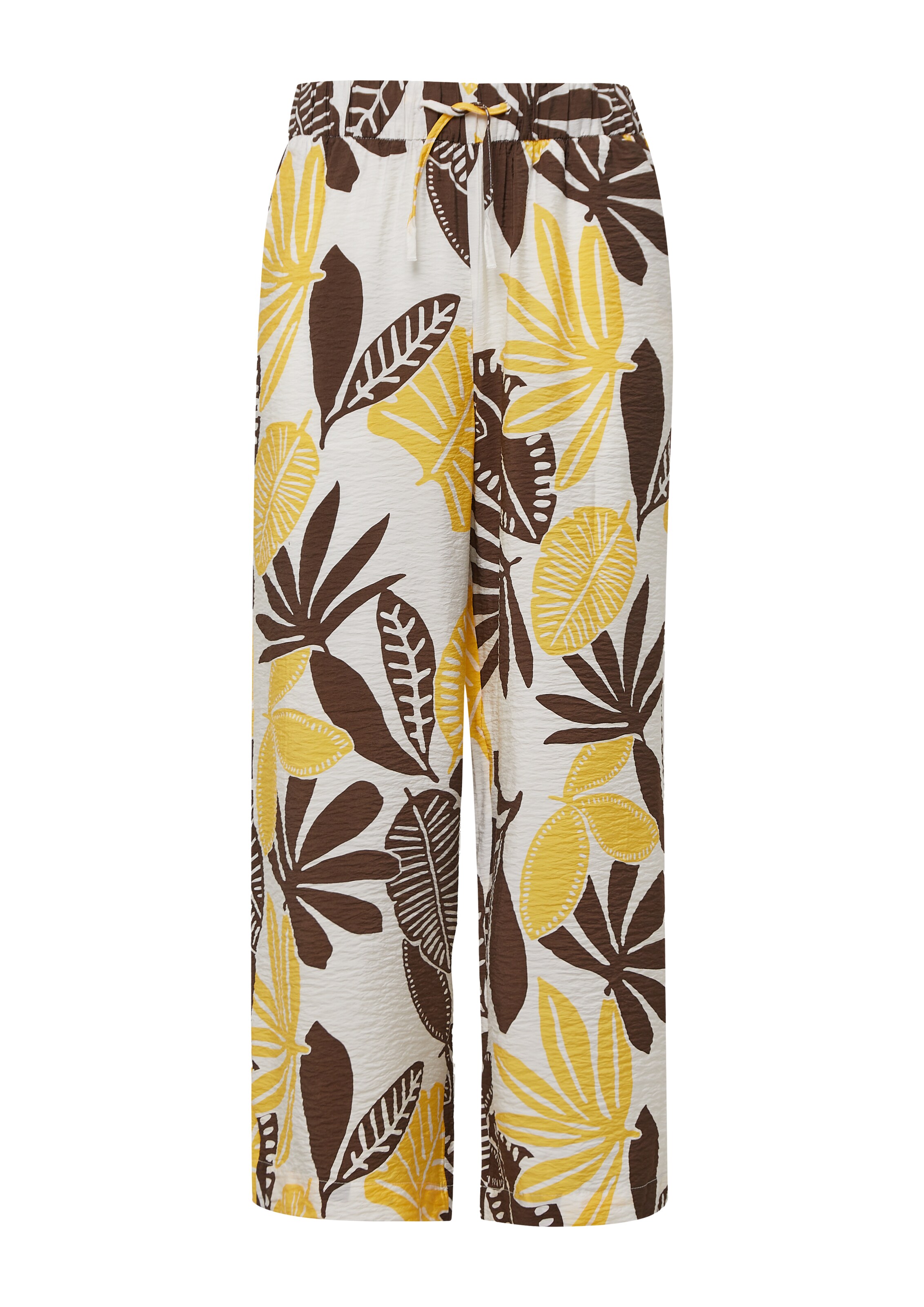 s.Oliver Wide leg Broek in Beige: voorkant