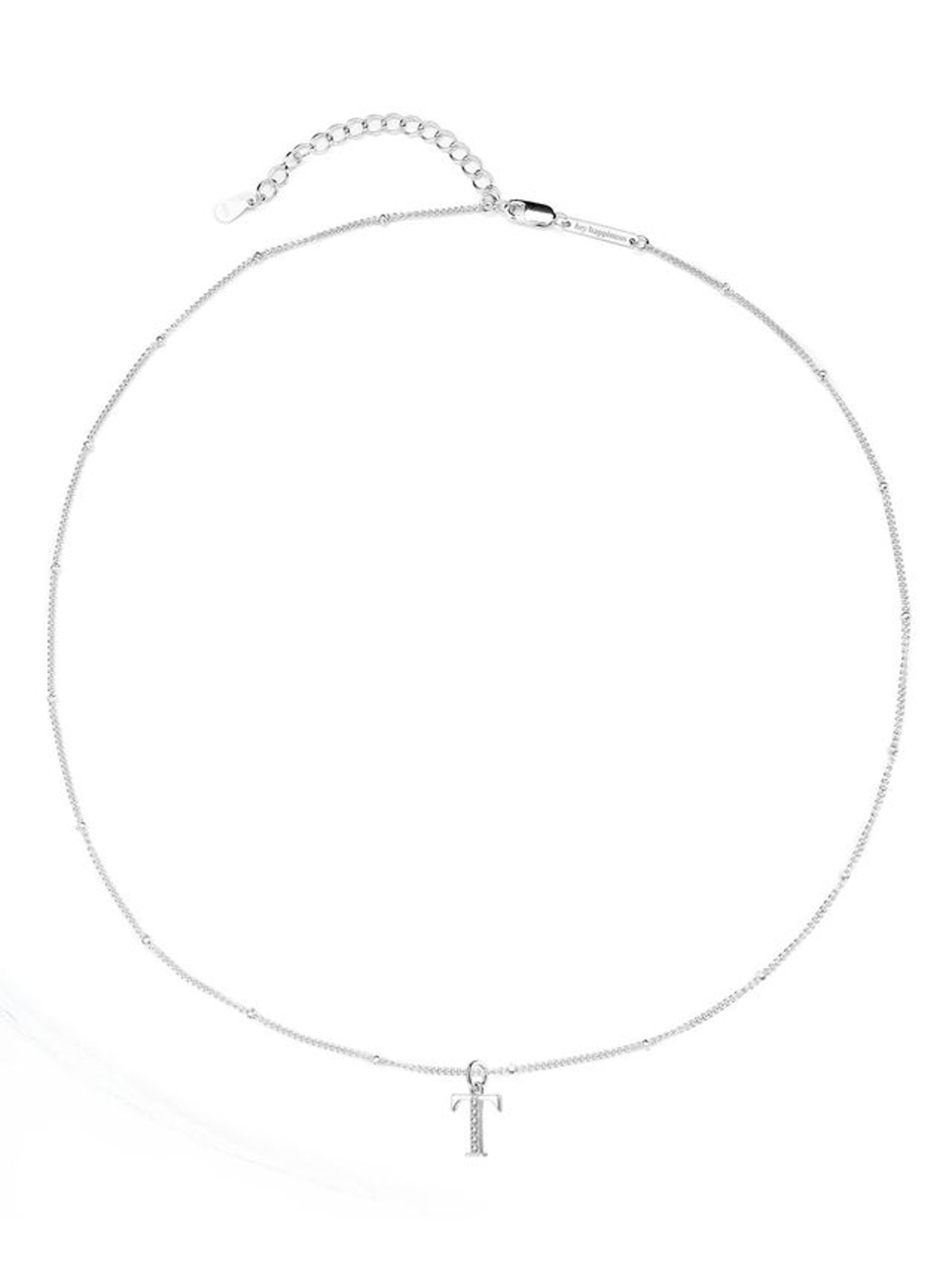 Hey Happiness Necklace 'Letter T' in Silver