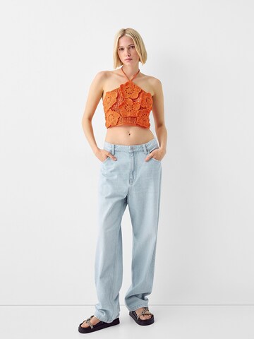 Bershka Gebreide top in Oranje