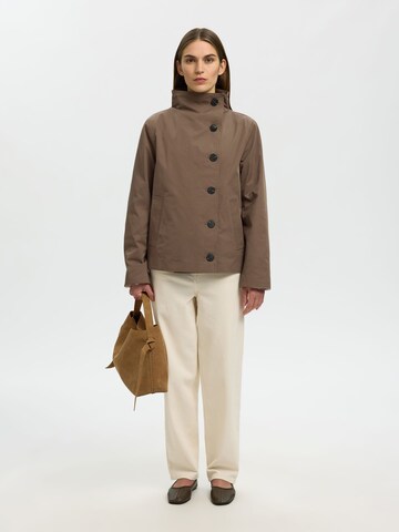 SELECTED Between-seasons coat in Brown