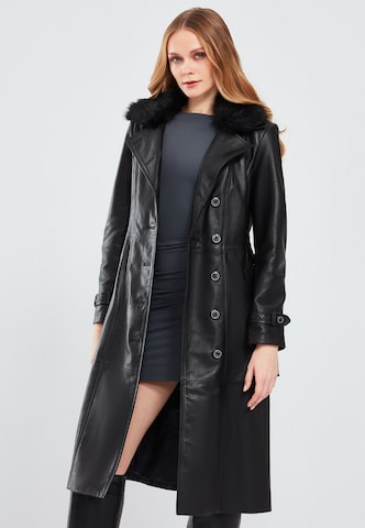 Derimod Mantel in Schwarz: Vorderseite