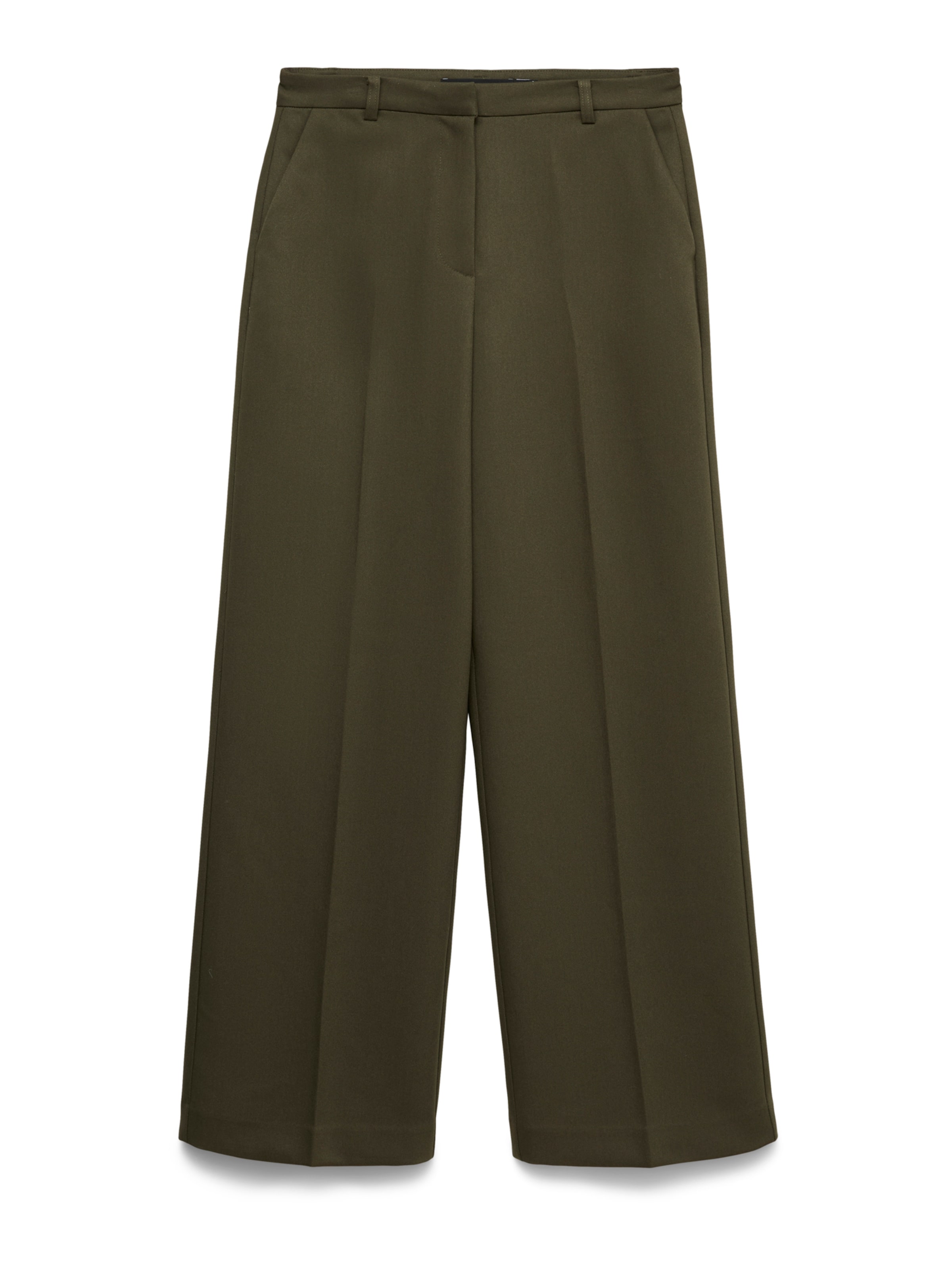 VERO MODA Wide leg Pleated Pants 'VMELMA' in Green: front