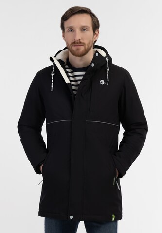 Schmuddelwedda Funktionsjacke 'Nahima' in Schwarz: Vorderseite