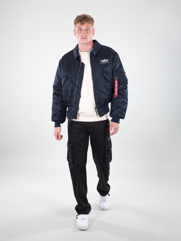 ALPHA INDUSTRIES Regular fit Between-Season Jacket 'CWU 45' in Blue