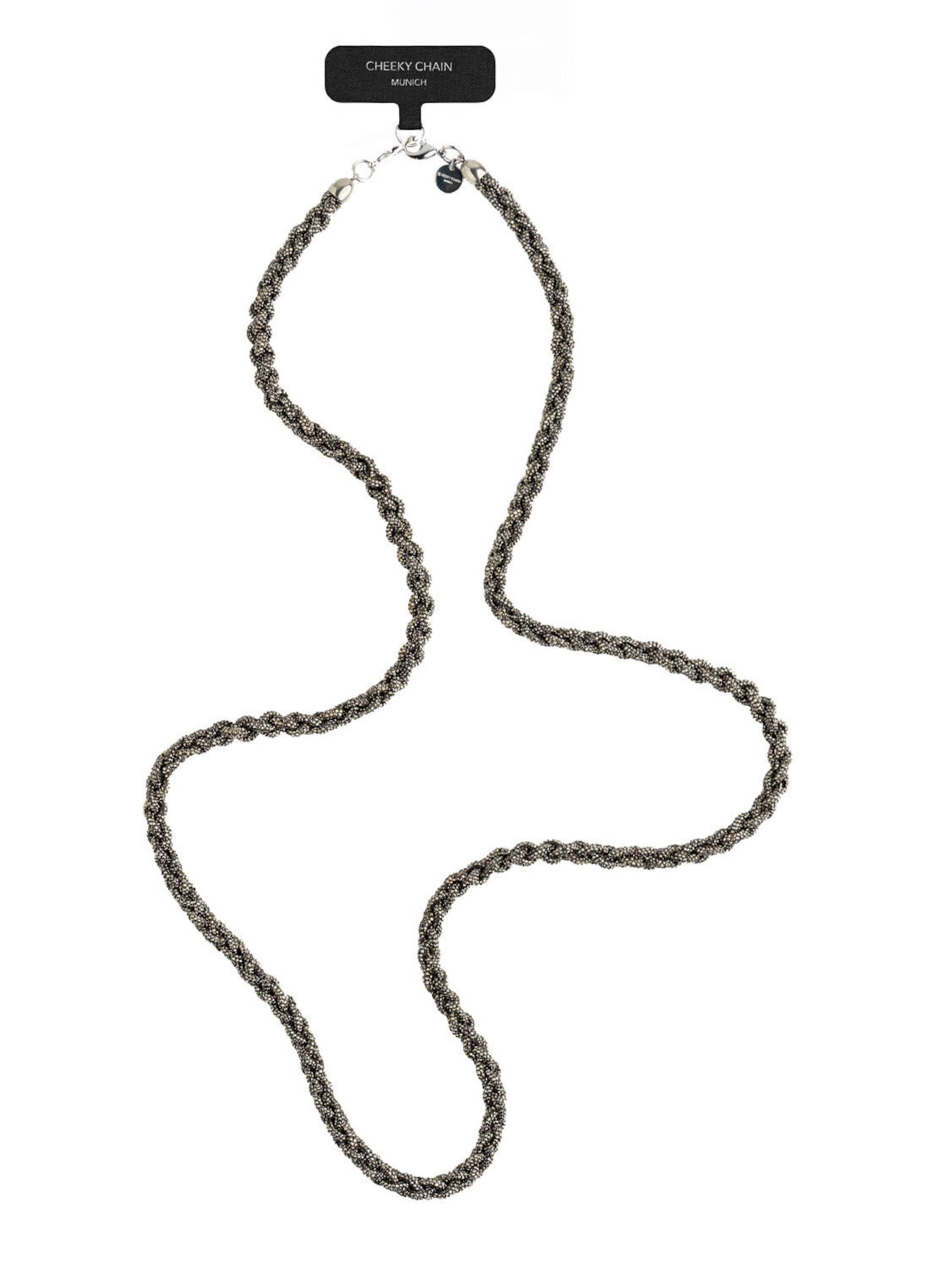 Cheeky Chain Munich Handykette 'Aurora' in Grau: Vorderseite
