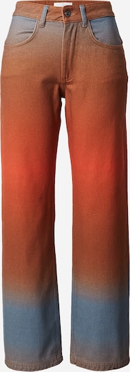 Jeans 'Mercy' Hosbjerg pe albastru denim / maro ruginiu / portocaliu închis, Vizualizare produs