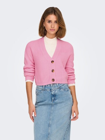 ONLY Knit cardigan 'ONLCarol' in Pink: front