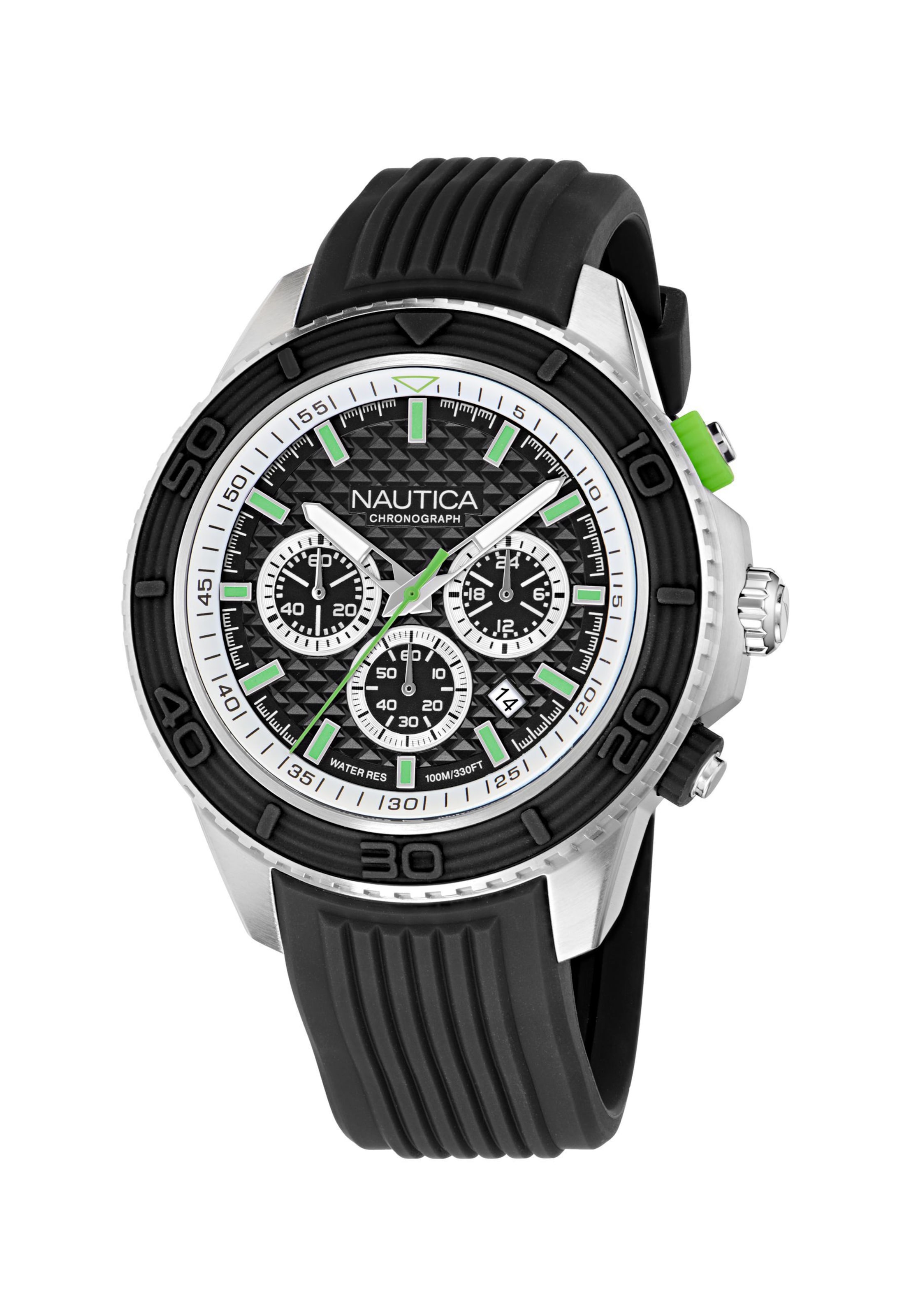 Orologio analogico di NAUTICA in nero: frontale