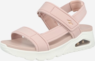 Sandales 'UNO' SKECHERS en rose : devant