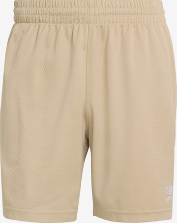 ADIDAS ORIGINALS Широка кройка Панталон 'Trefoil Essentials' в бежово: отпред