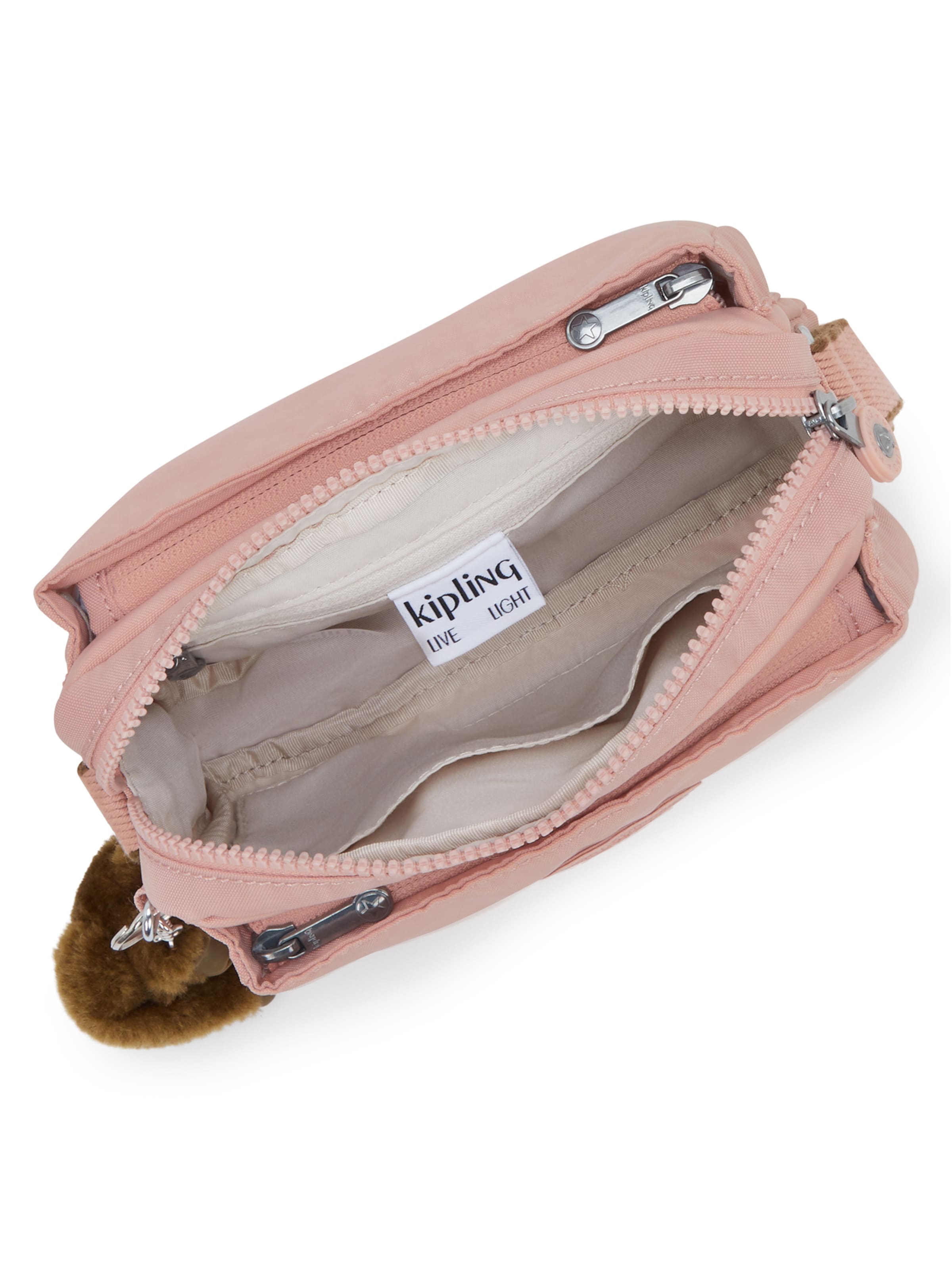 KIPLING - Mala de ombro 'Abanu' em rosa