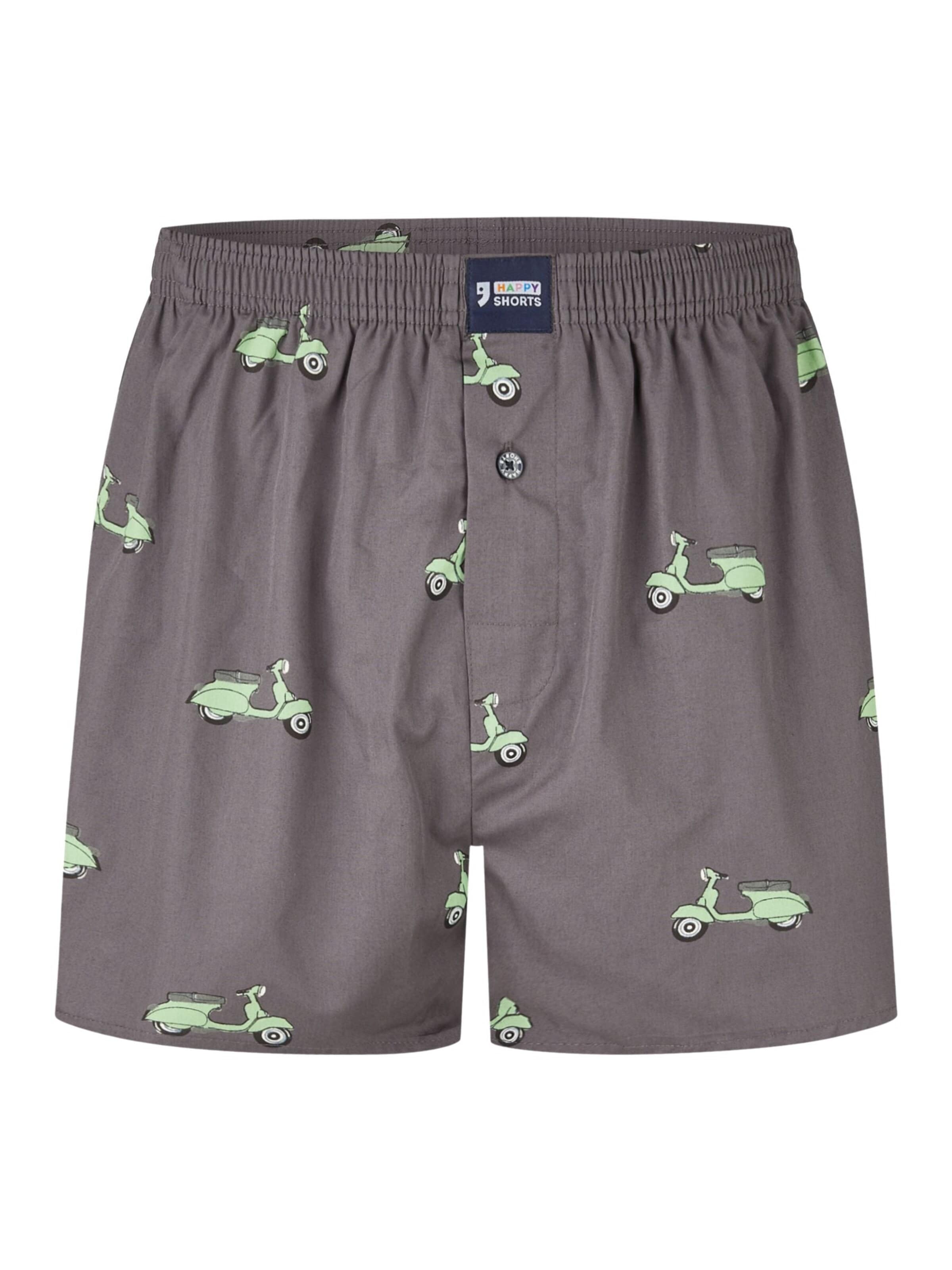Happy Shorts Boxershorts in Grijs: voorkant