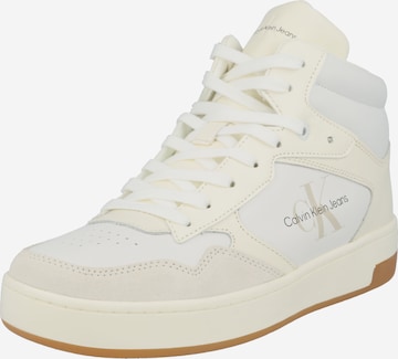 Calvin Klein Jeans High-Top Sneakers in White: front