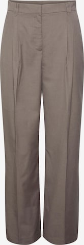 Y.A.S Regular Pleat-front trousers 'FUNGA' in Brown: front