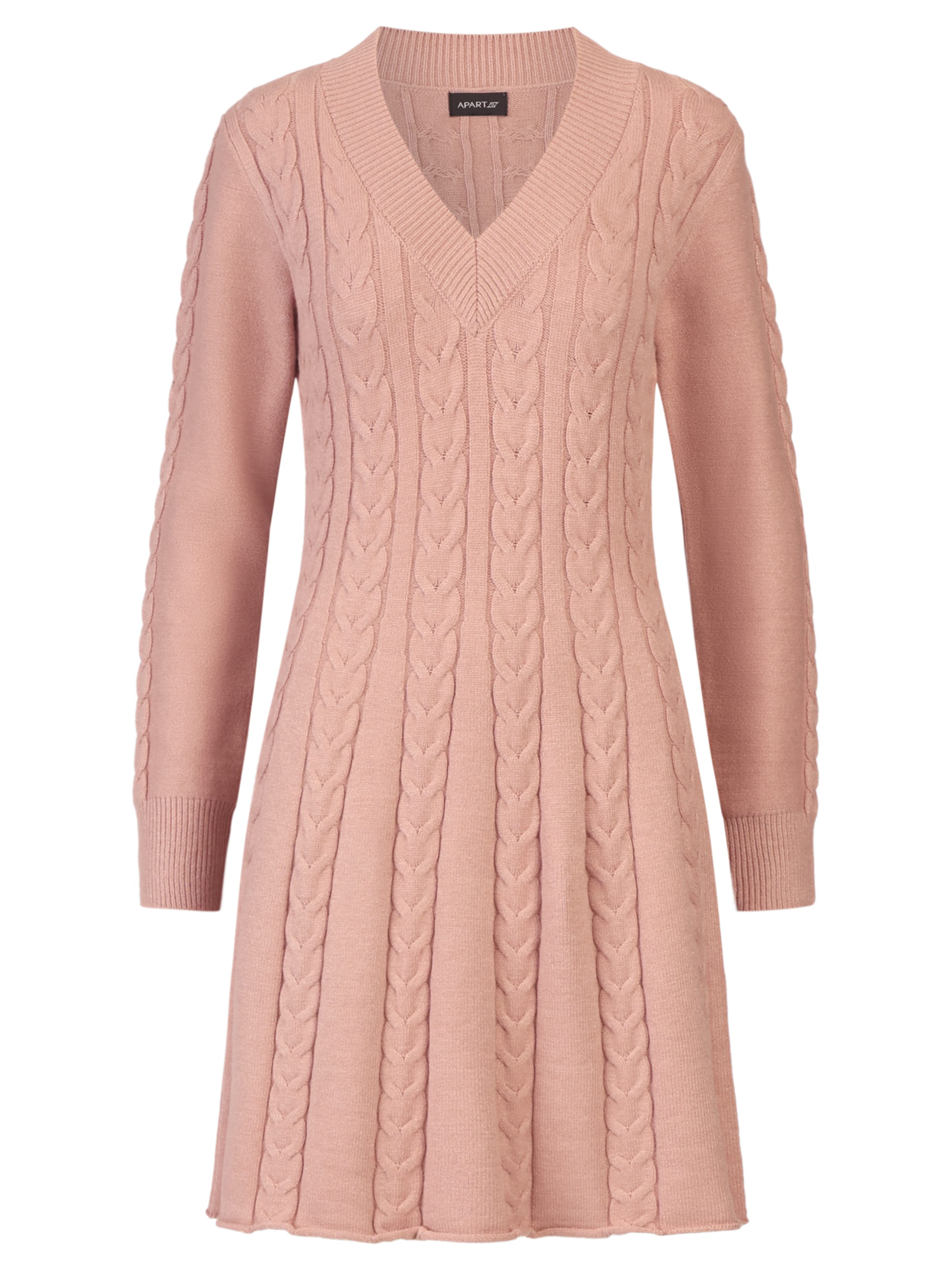 APART Knitted dress in Beige: front