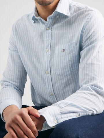 GANT Regular fit Overhemd in Blauw