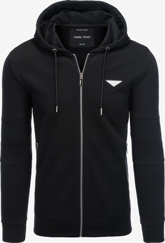 Sweat-shirt 'SSZP-22SS-010' Ombre en noir : devant