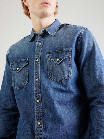 REPLAY Regular fit Button Up Shirt in Blue