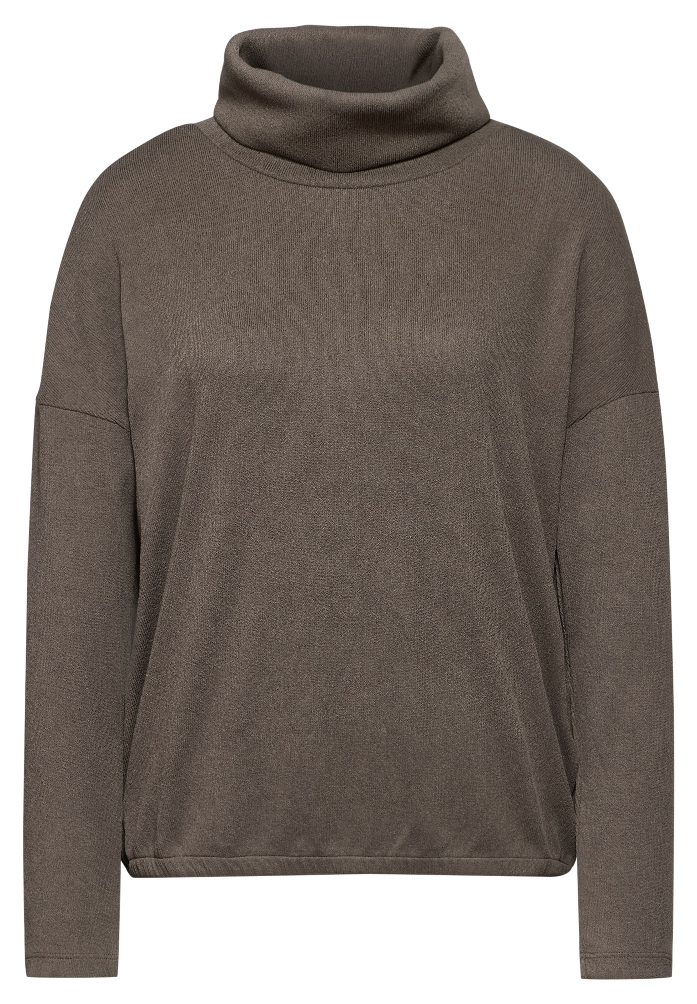 STREET ONE Strukturshirt in Braun: Vorderseite