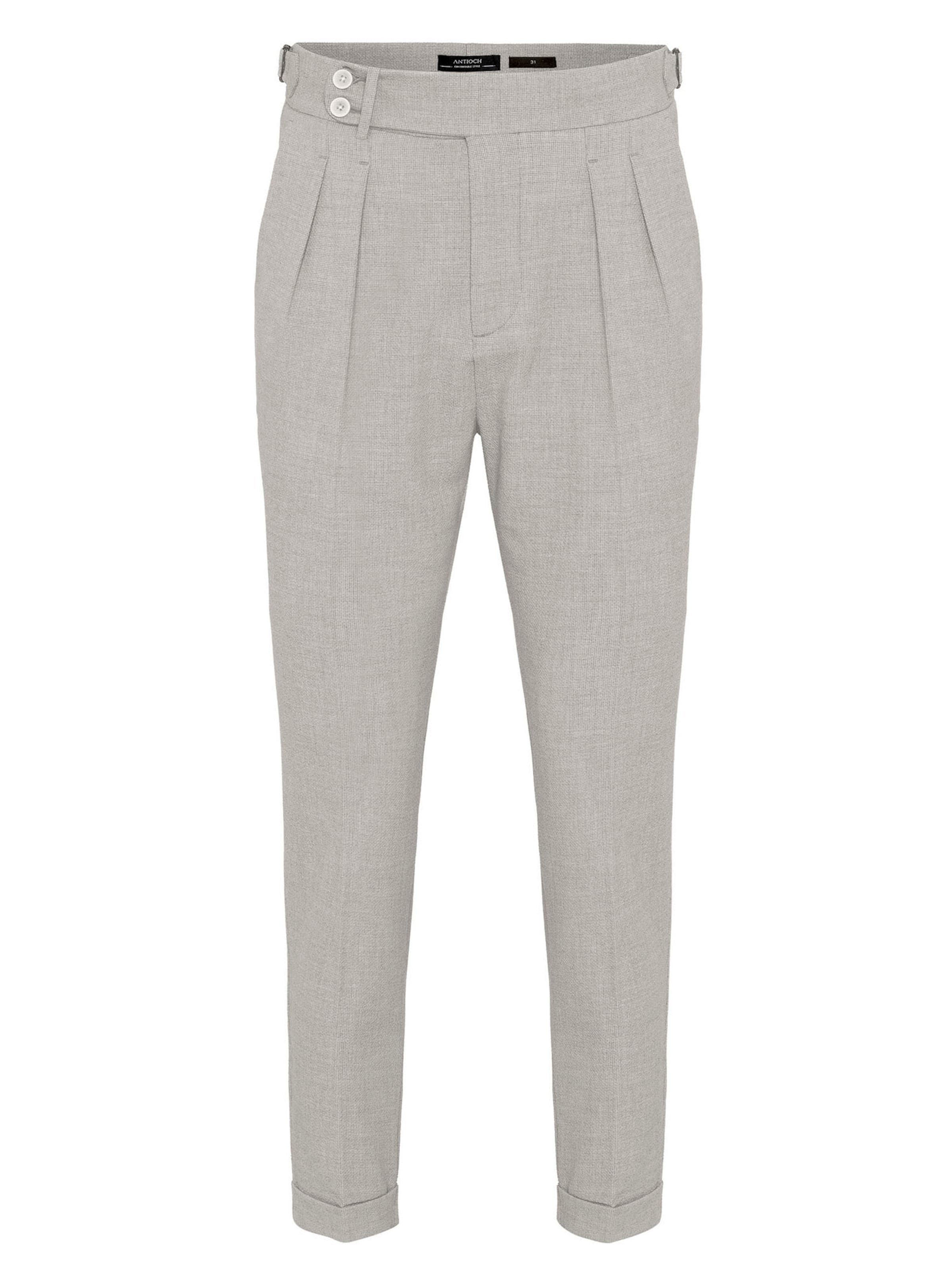 Regular Pantalon à pince Antioch en gris : devant