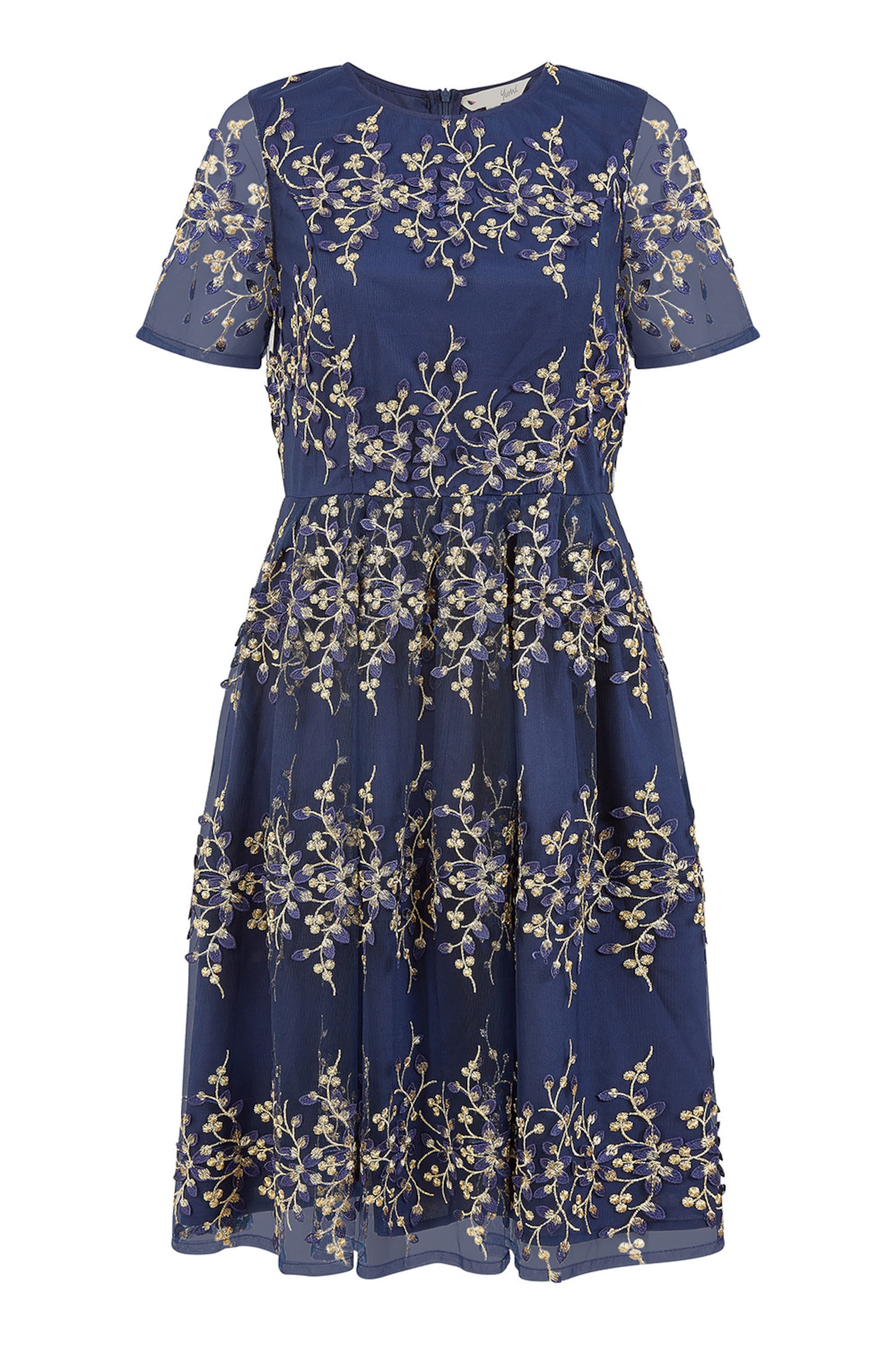Yumi Cocktail Dress in Blue: front