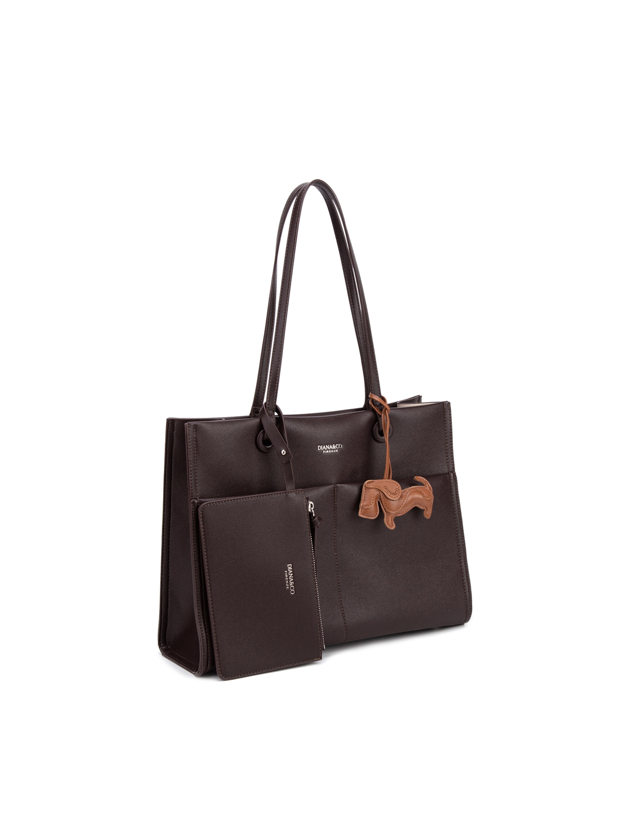 Shopper 'Borsa Shopper Donna Elora Lux - Pelle Vegana PU, Chiusura Magnetica' di Diana&Co. in marrone