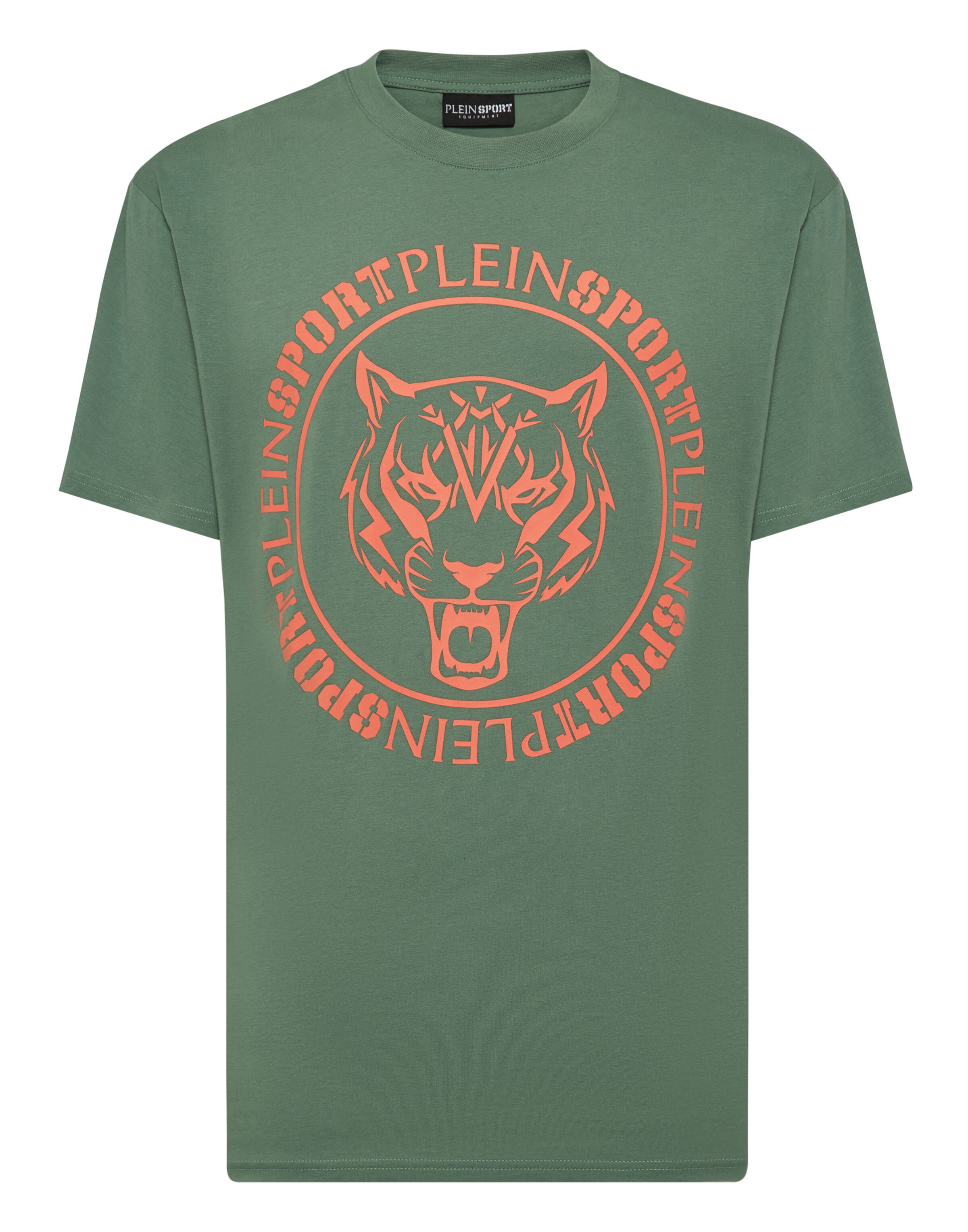 Maglietta 'Tiger' di Plein Sport in verde: frontale