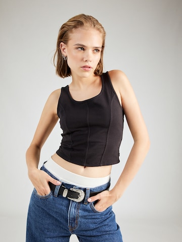 LEVI'S ® Top 'Mars Corset Tank' in Zwart: voorkant