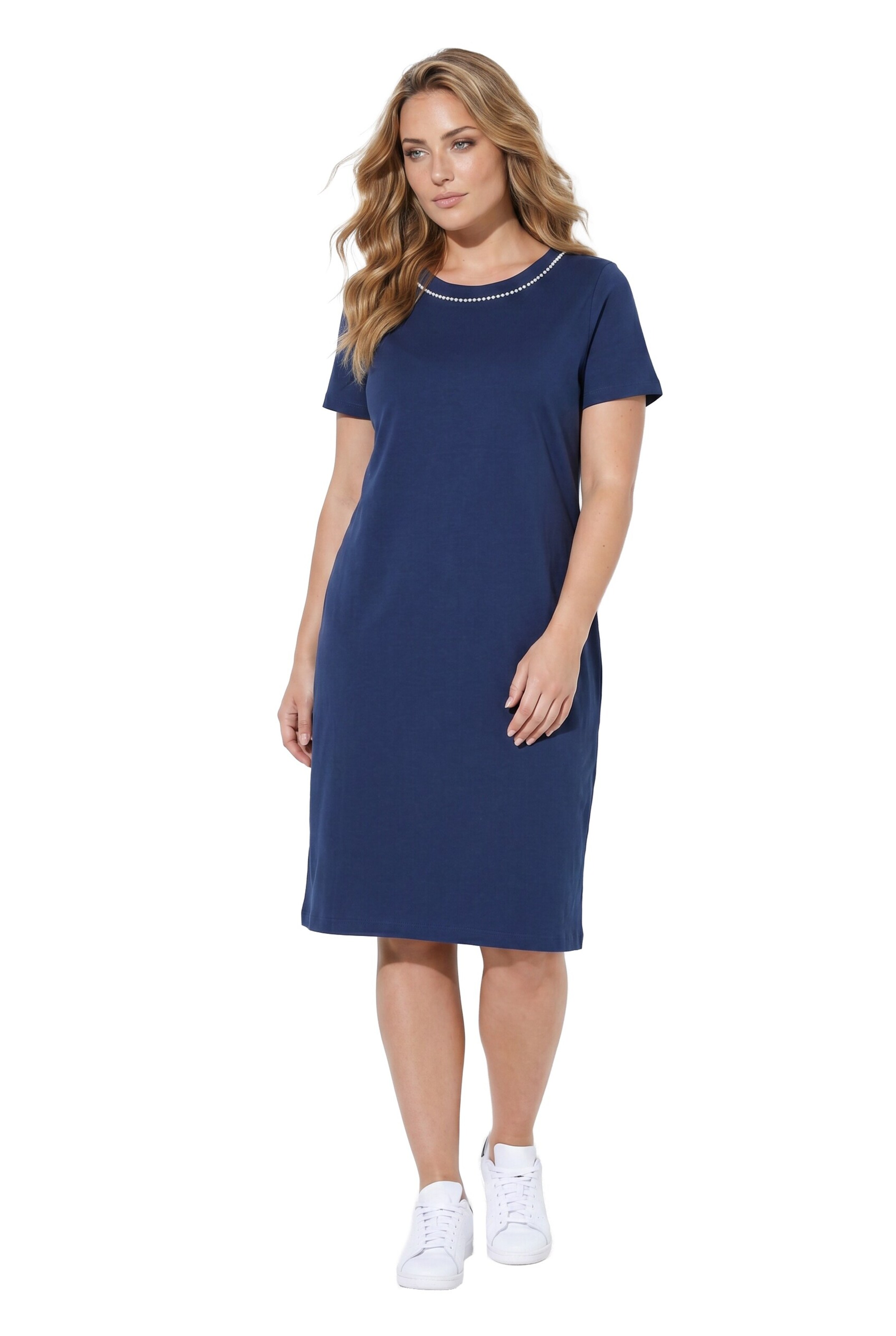 MIAMODA Dress in Blue: front