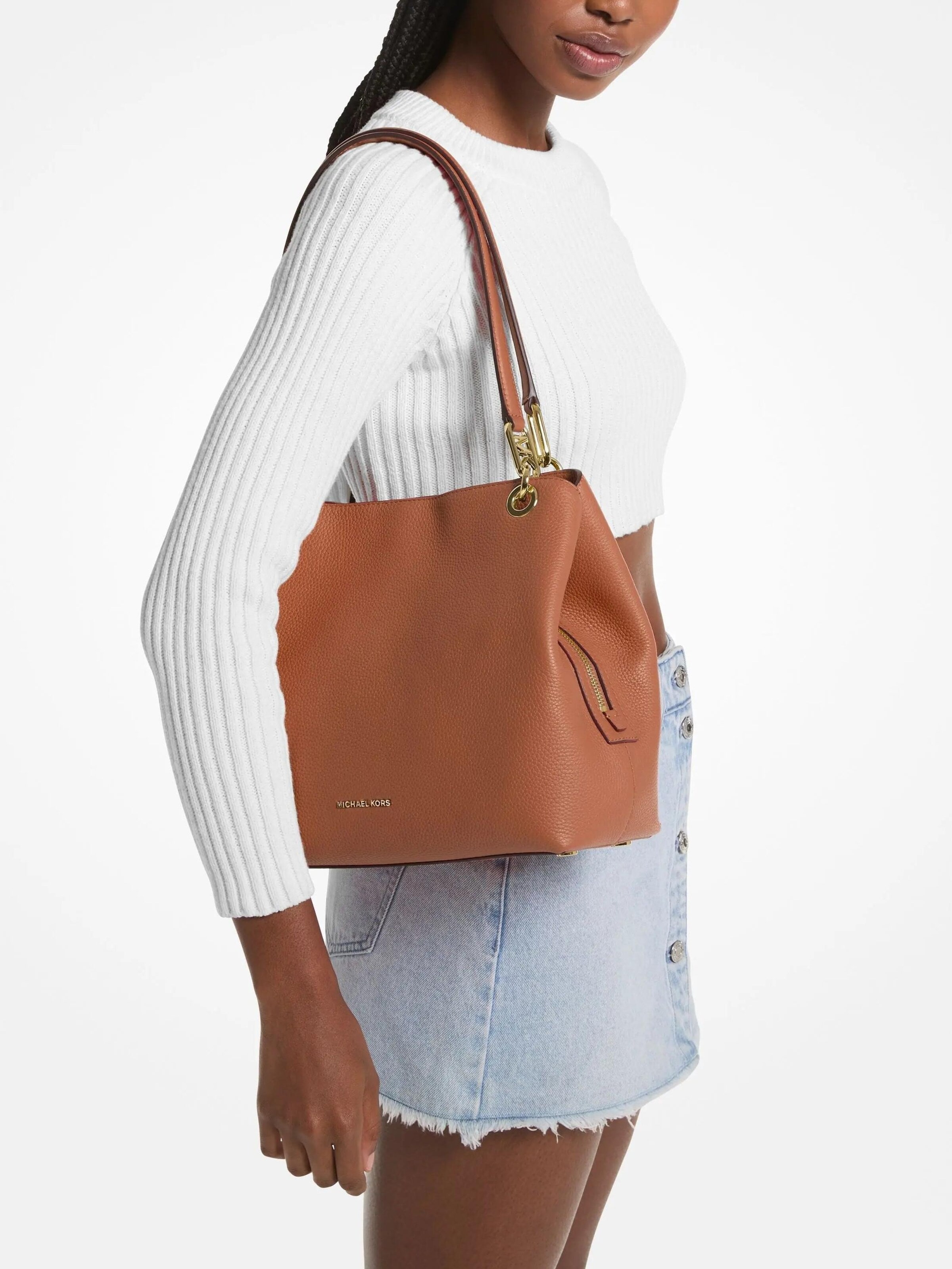 MICHAEL Michael Kors Skuldertaske i brun: forside
