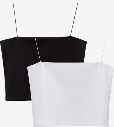 Pull&Bear Top | črna / bela barva, Prikaz izdelka