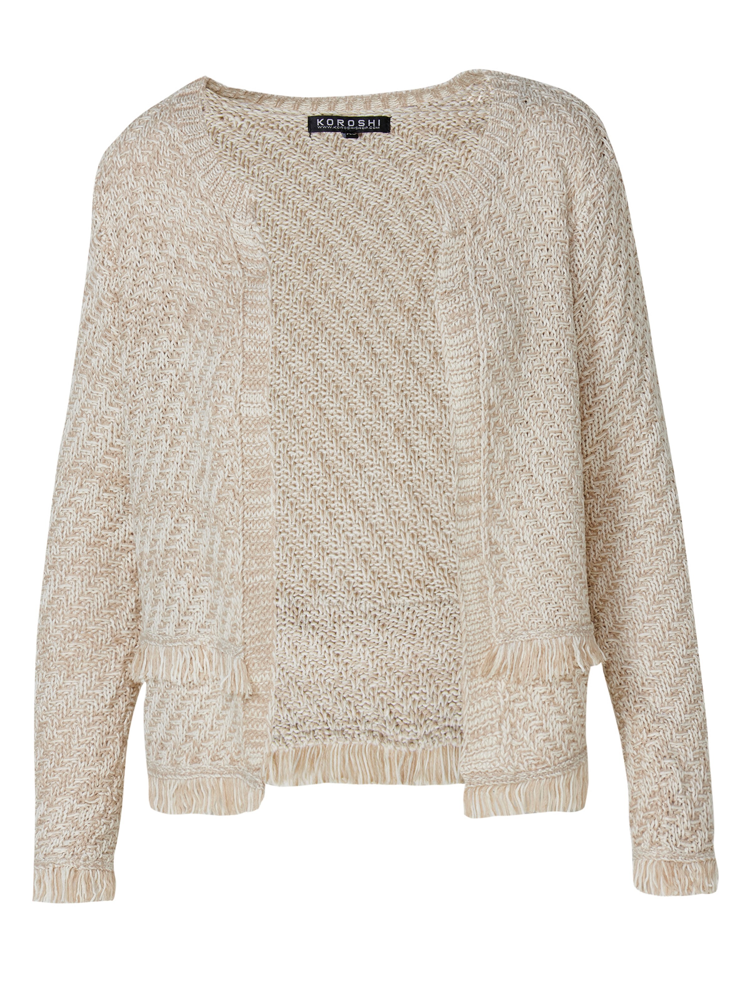 KOROSHI Pletena jopa | bela barva: sprednja stran