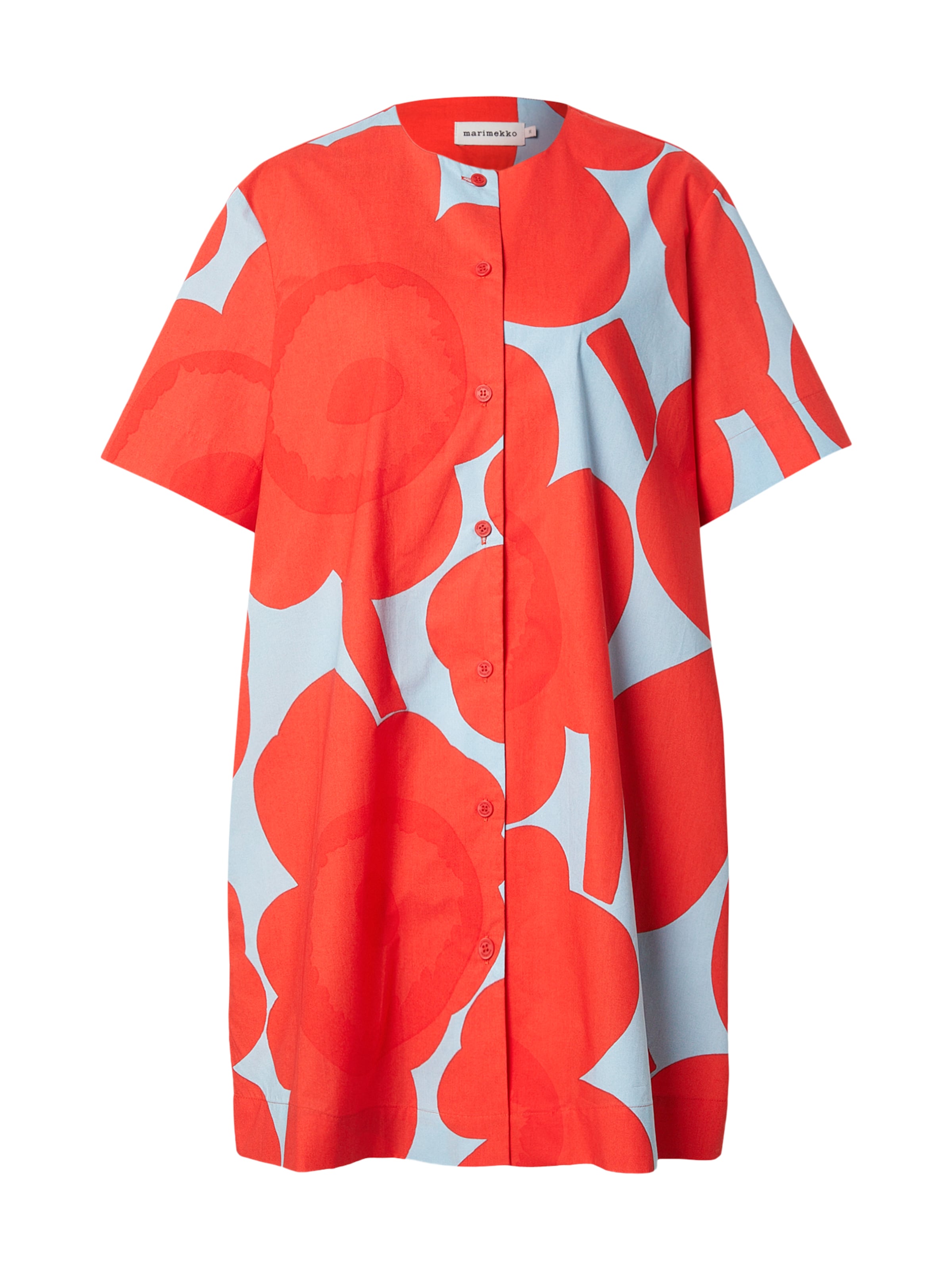 Marimekko Shirt Dress 'TAITAVUUS UNIKKO' in Red: front