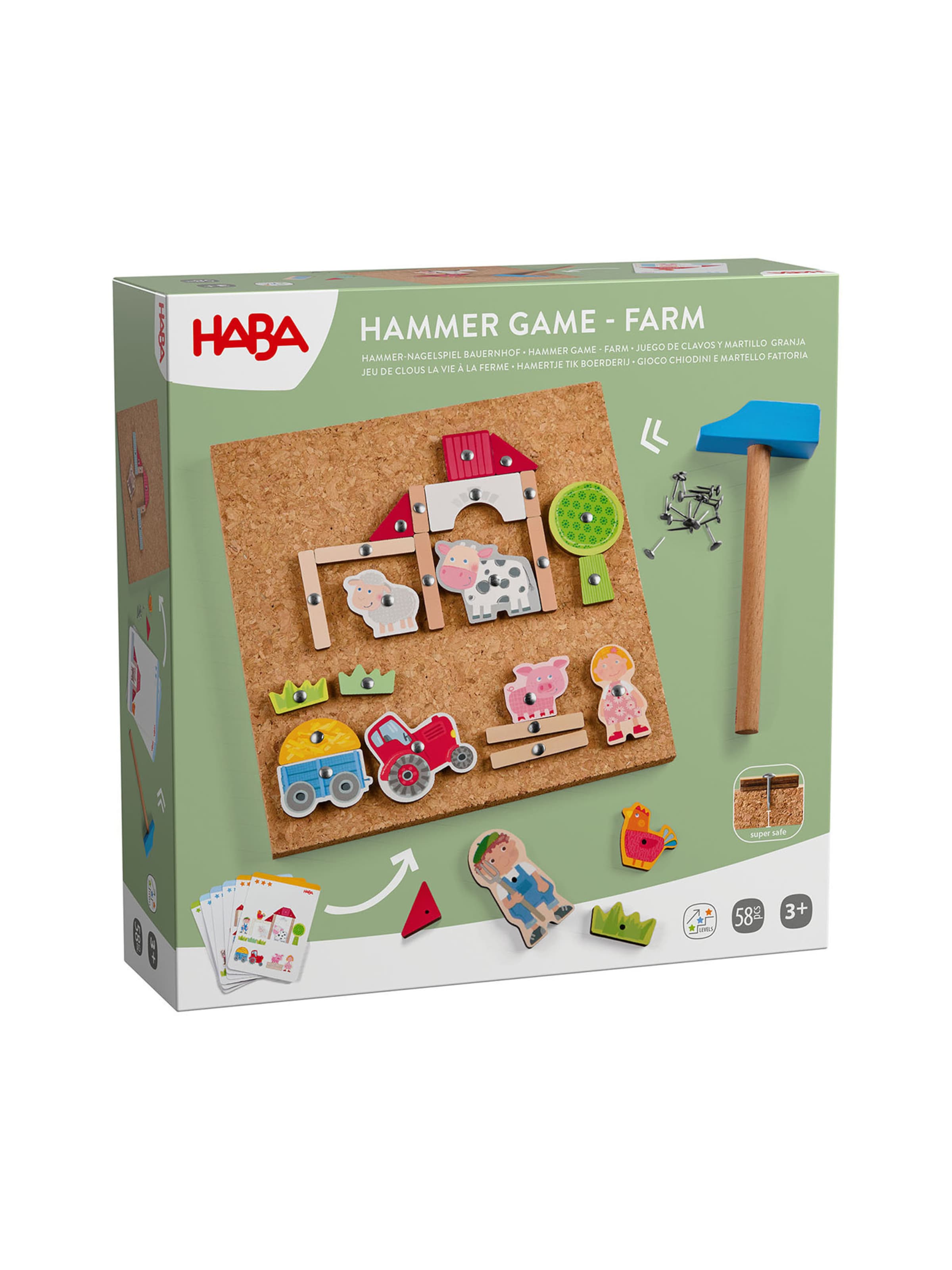 HABA Spel ' Hammer-Nagelspiel ' in Bruin: voorkant