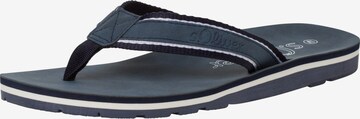 s.Oliver Teenslippers in Blauw: voorkant