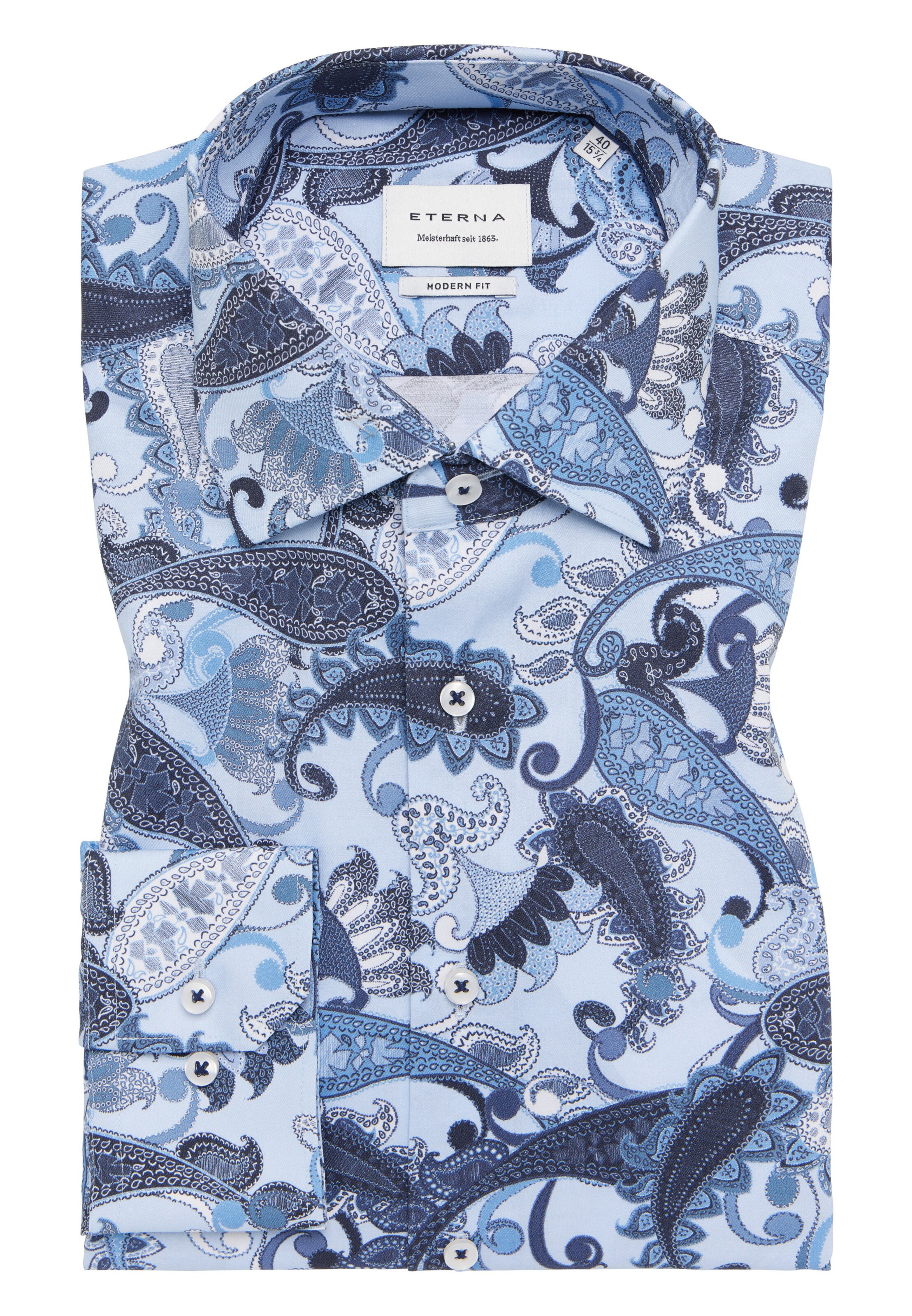 ETERNA Regular fit Zakelijk overhemd in Blauw