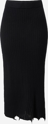 WEEKDAY Skirt 'Torn' in Black: front