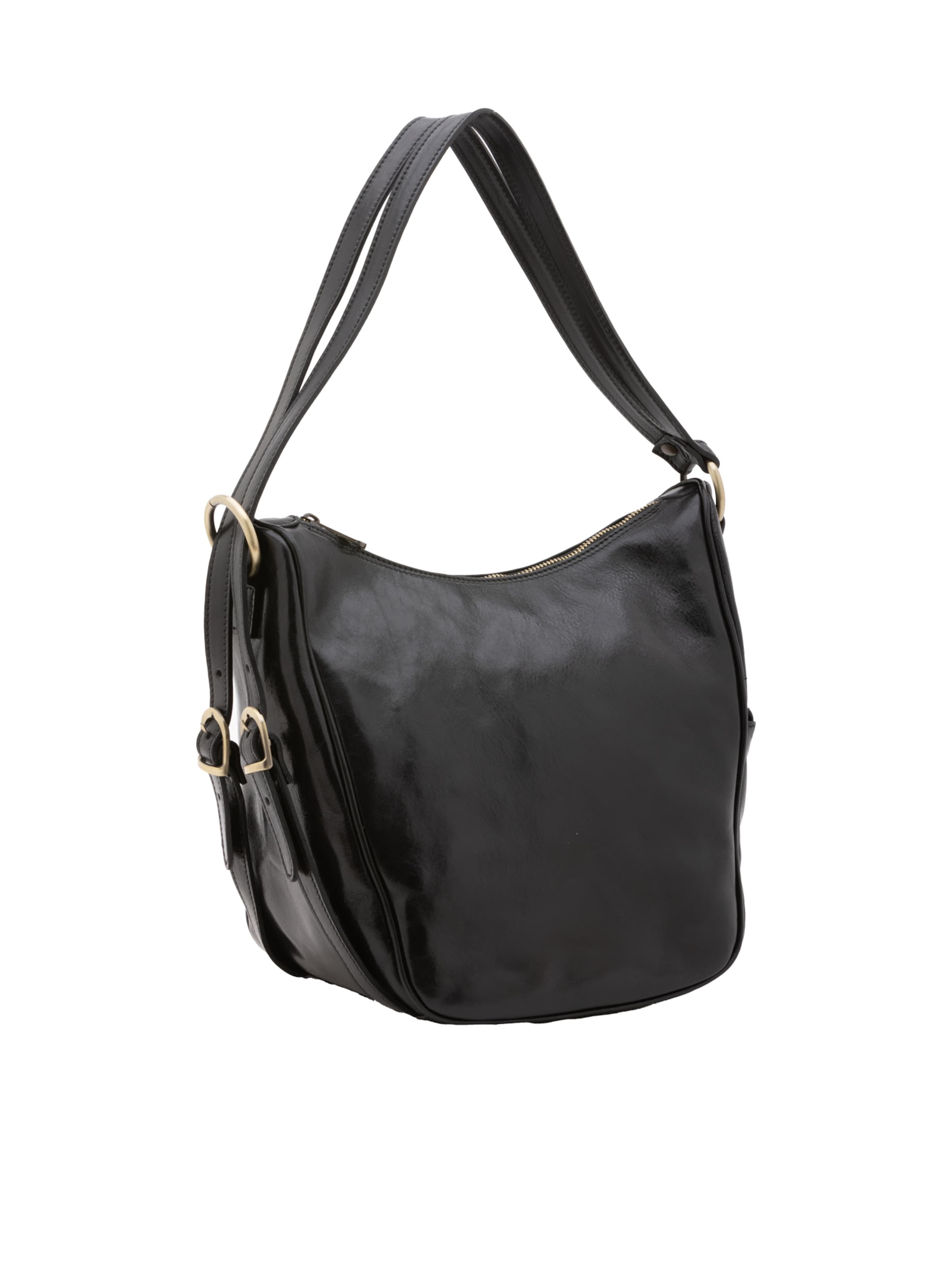 Borsa a spalla 'Borsa a Spalla Donna Vera Pelle Vacchetta - Chiusura Zip' di I Fratelli in nero