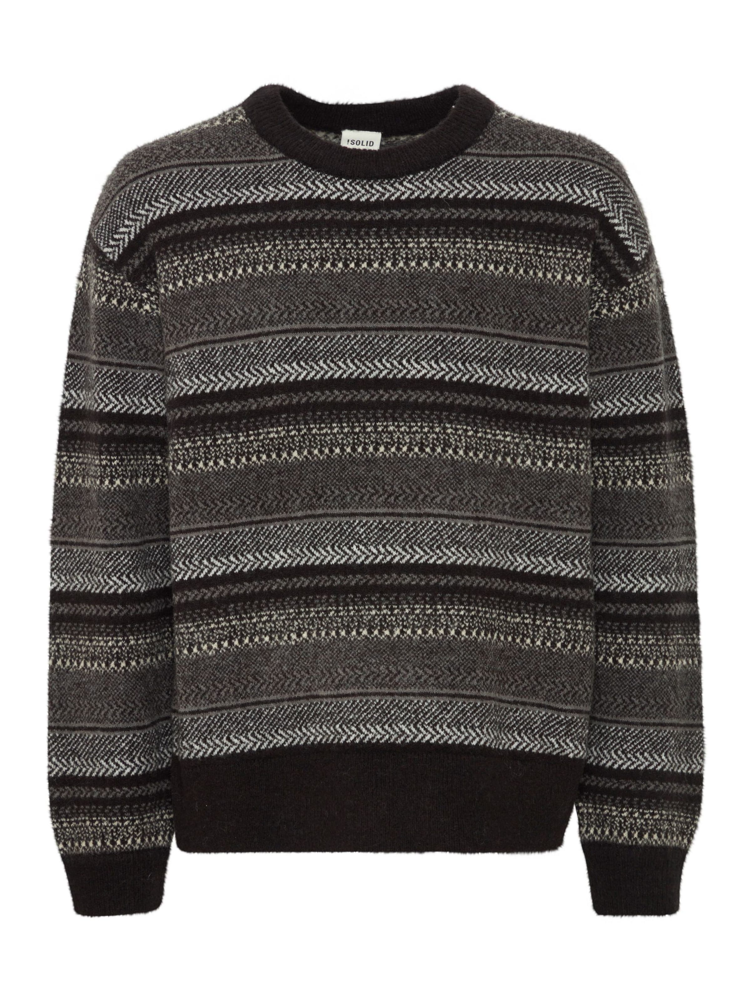 !Solid Pullover 'Maxwell' in Schwarz: Vorderseite