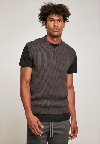 Urban Classics Regular fit Sweater Vest in Grey: front