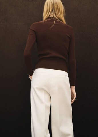 MANGO Knit Cardigan 'Twenties' in Brown