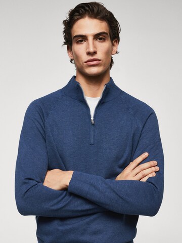 MANGO MAN Trui 'Tenp' in Blauw