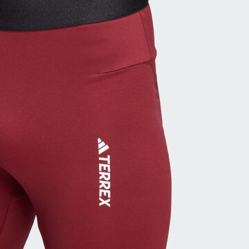 ADIDAS TERREX Slim fit Sports trousers 'Xperior' in Red